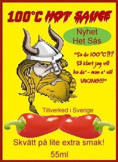 100Â°C Hot Sauce Label